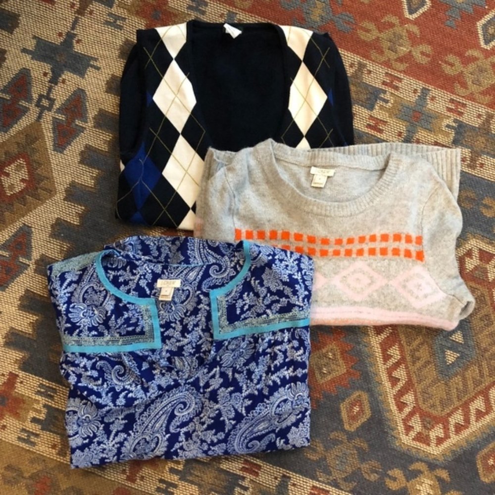 🔴J.Crew Bundle, Blouse, sweater, Sweater Vest Med